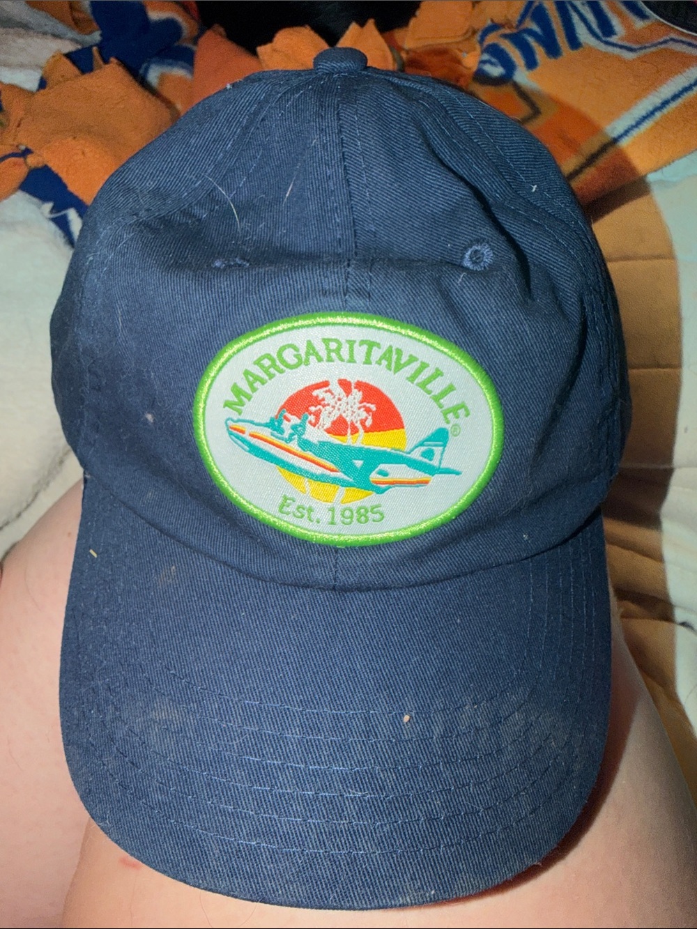 Margaritaville Navy Hat with Tropical Flight Patch NWT
